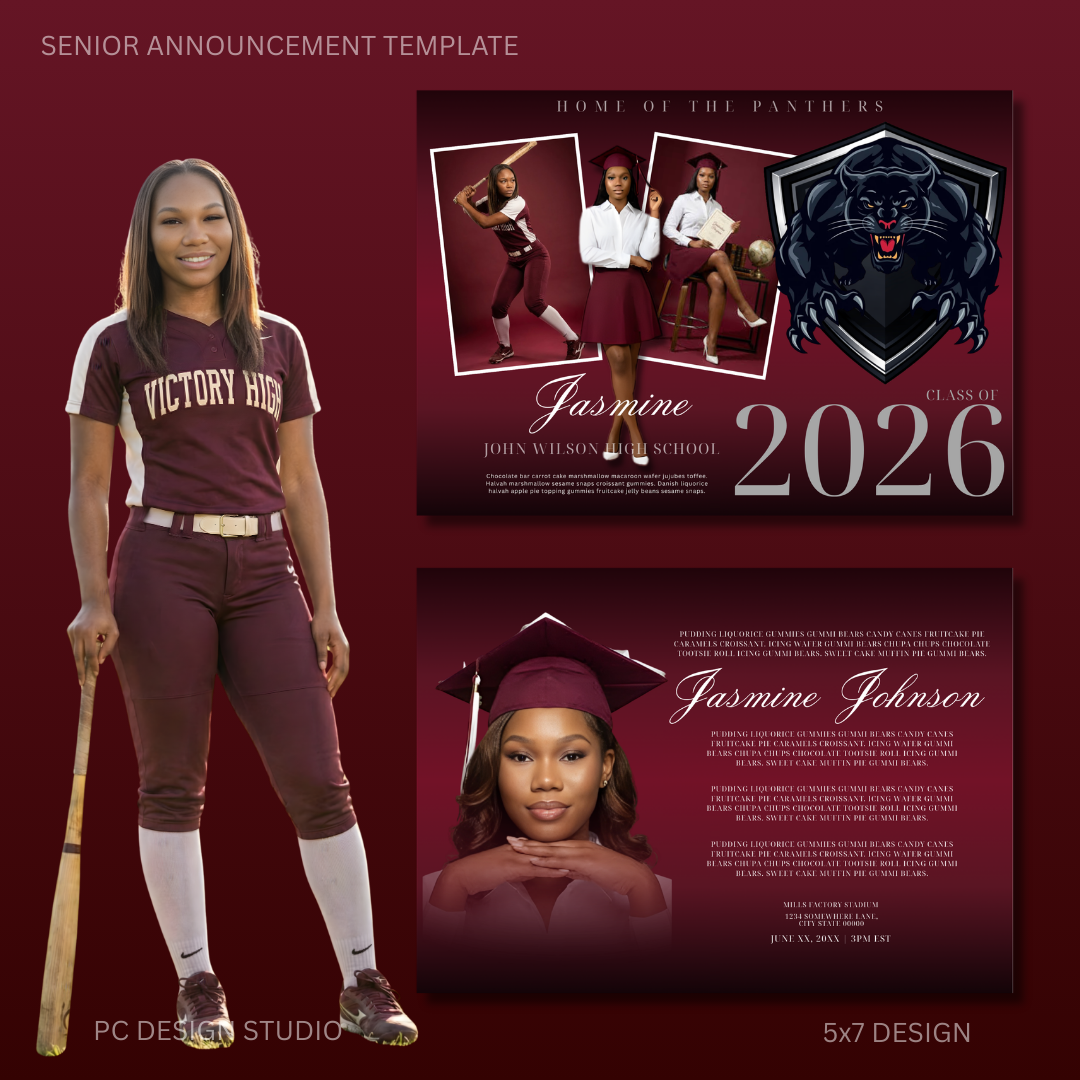 5x7 GRAD ANNOUNCEMENT TEMPLATE