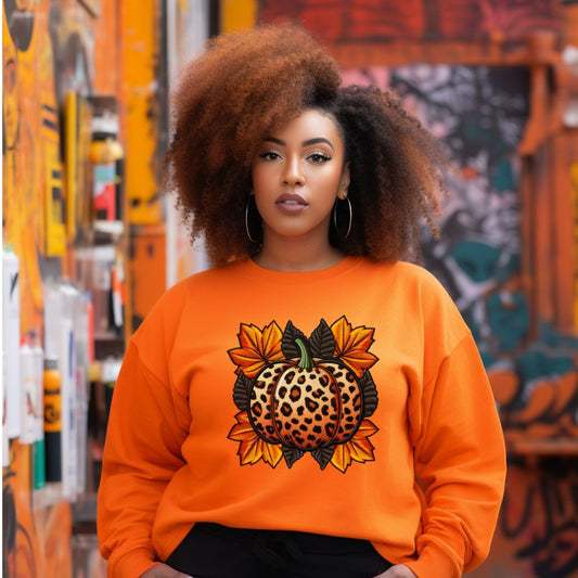 LEOPARD PUMPKIN SWEATSHIRT