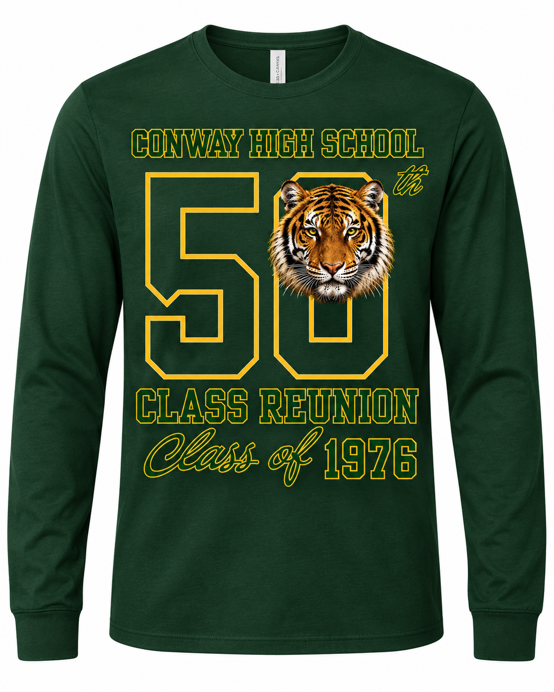 Conway High School Class of 1976 | 50th Reunion T-Shirt – Green