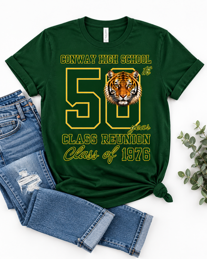 Conway High School Class of 1976 | 50th Reunion T-Shirt – Green