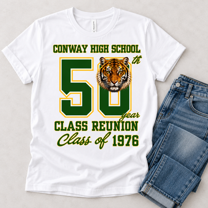 Conway High School Class of 1976 | 50th Reunion T-Shirt – White